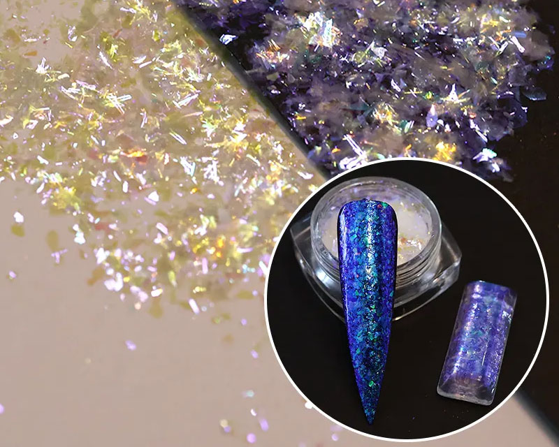 TCF04 Bulk Chunky Iridescent Glitter Pigment Chameleon Flakes