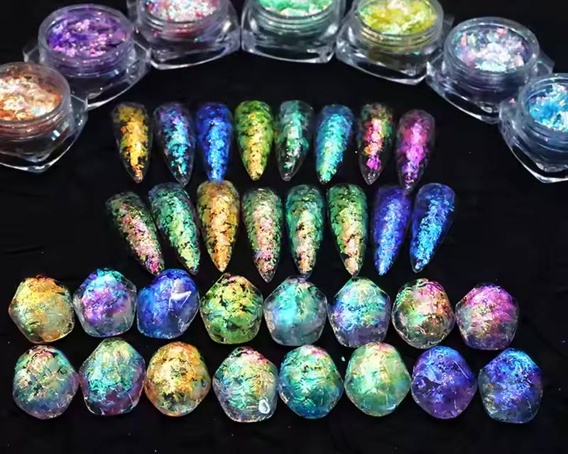 CCF02 Aurora Opal Color Shift nail Chameleon multichrome Flakes